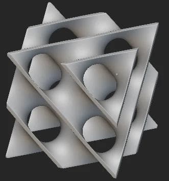 三周期极小曲面Diamond结构双流体换热数值模拟
