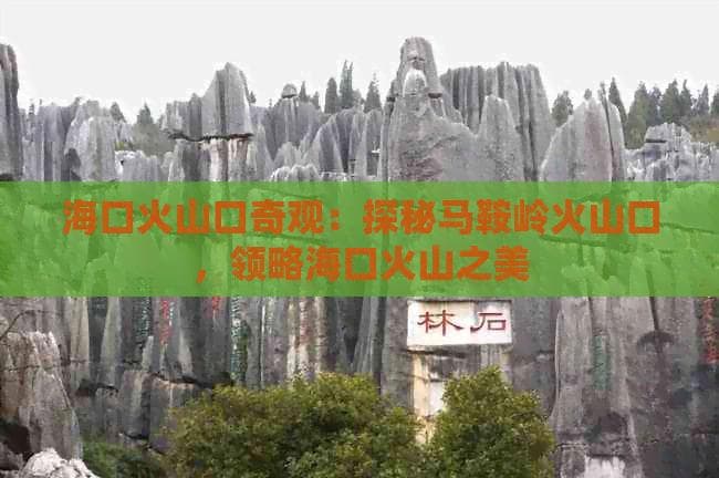 世界罕见城市火山群，海口火山口公园展现地质奇观