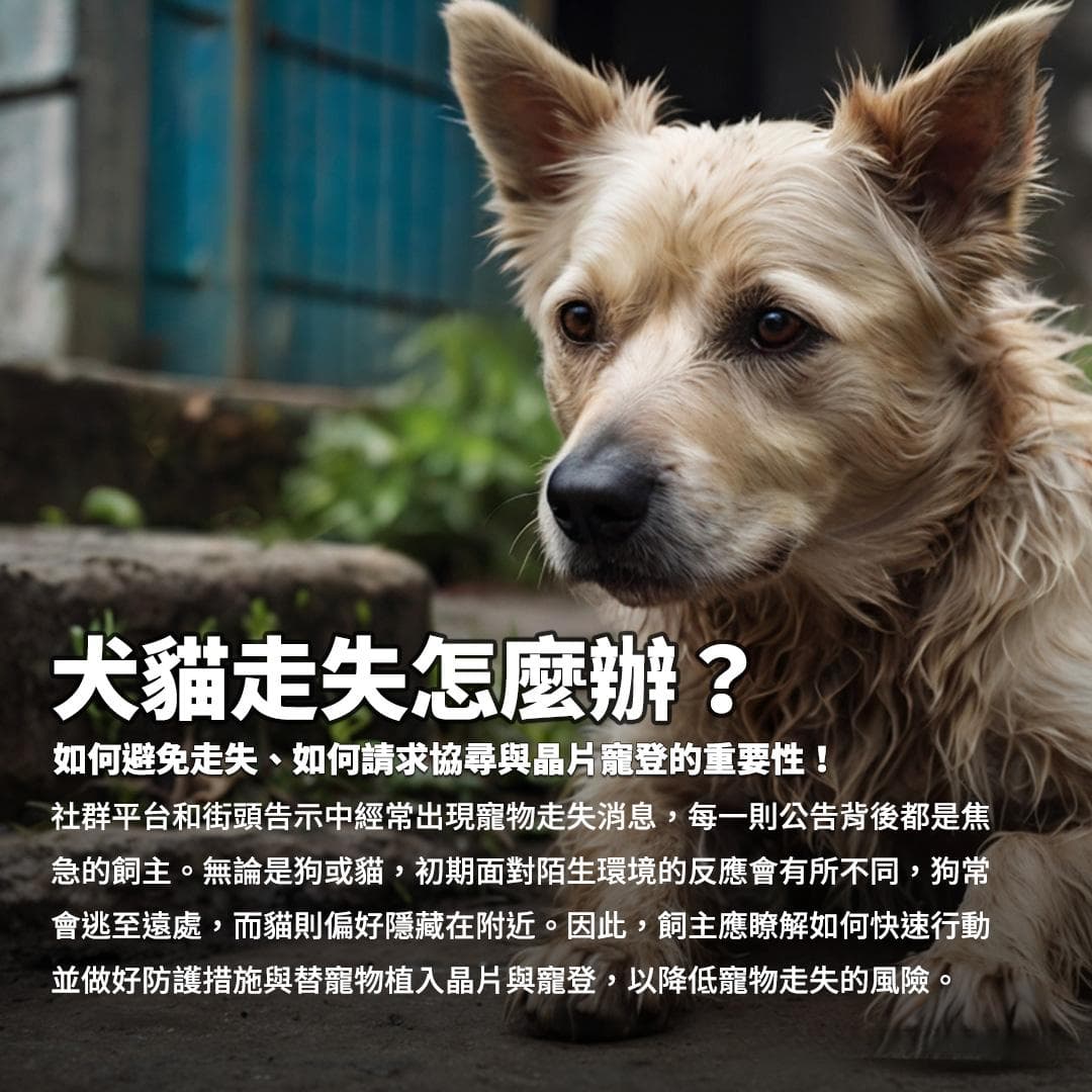 犬貓走失怎麼辦？