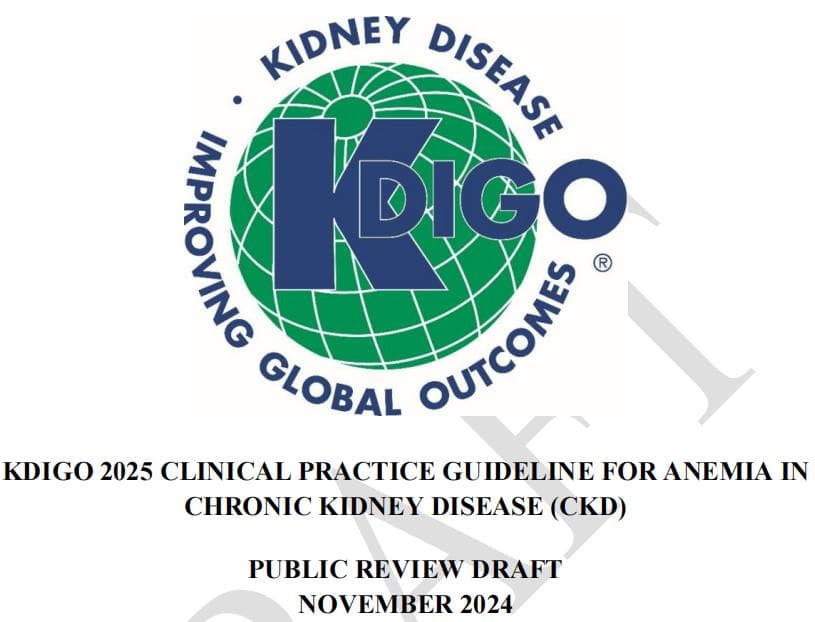 时隔12年，KDIGO CKD贫血临床实践指南重磅来袭！
