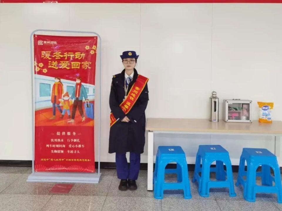春运期间常州地铁延时至22:30，16站提供行李寄存