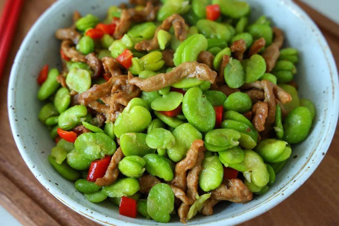 肉丝炒蚕豆：这道菜的蛋白质含量竟然比牛肉还高！
