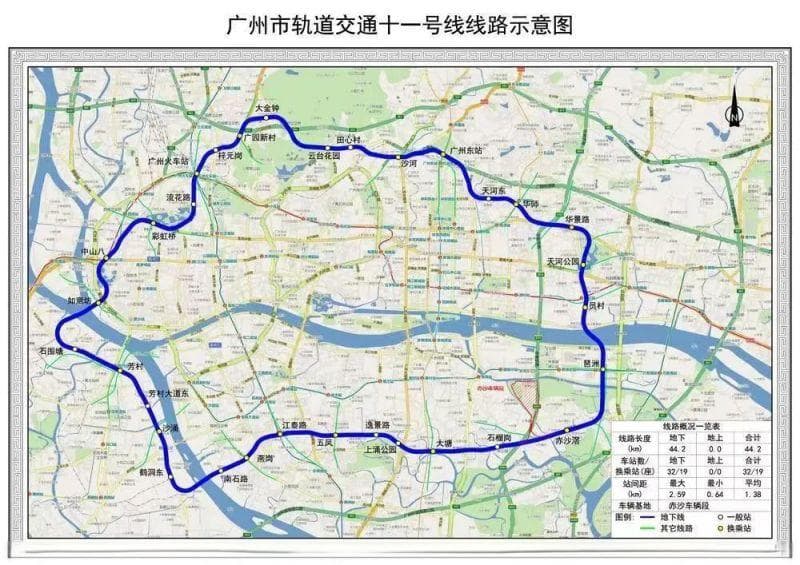 广州地铁11号线最新进展：32座车站28座已封顶，年底将开通试运营