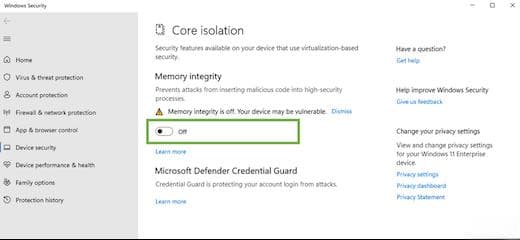 Windows 11中优化游戏性能：如何关闭内存完整性和虚拟机平台