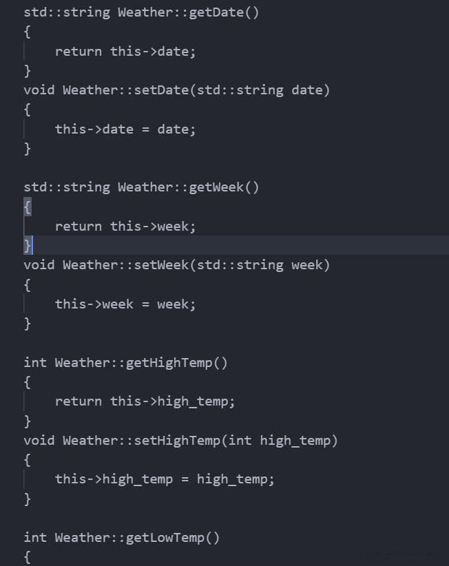 C++实现自动生成c++类中的属性的get和set方法