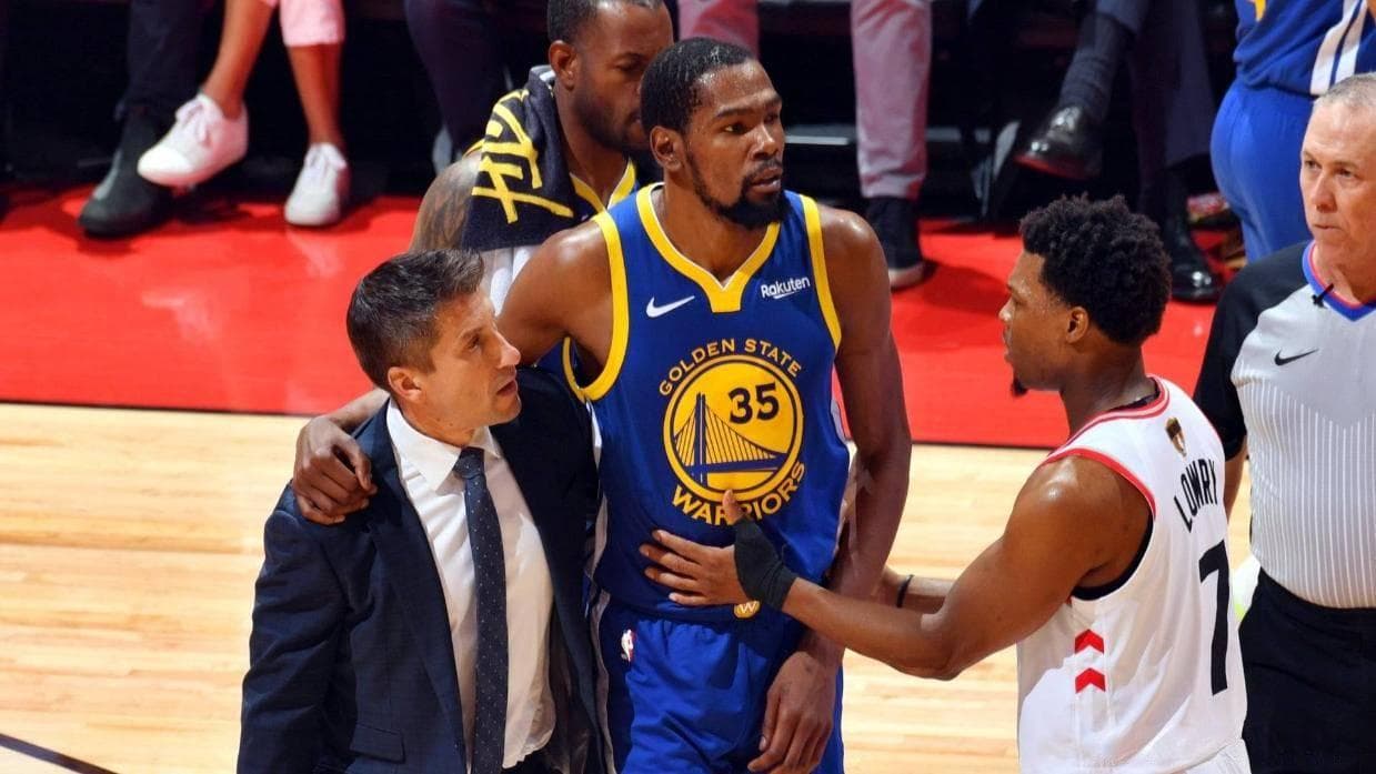 盘点影响NBA总决赛的10次严重伤病，杜兰特、欧文均中招
