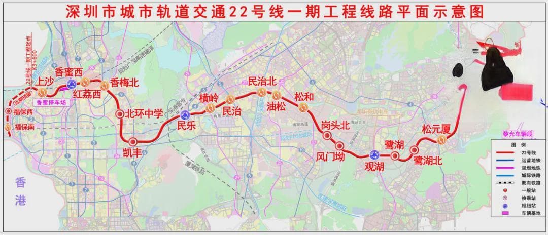 深圳地铁22号线一期最新进展：桂花站配线段顺利封顶