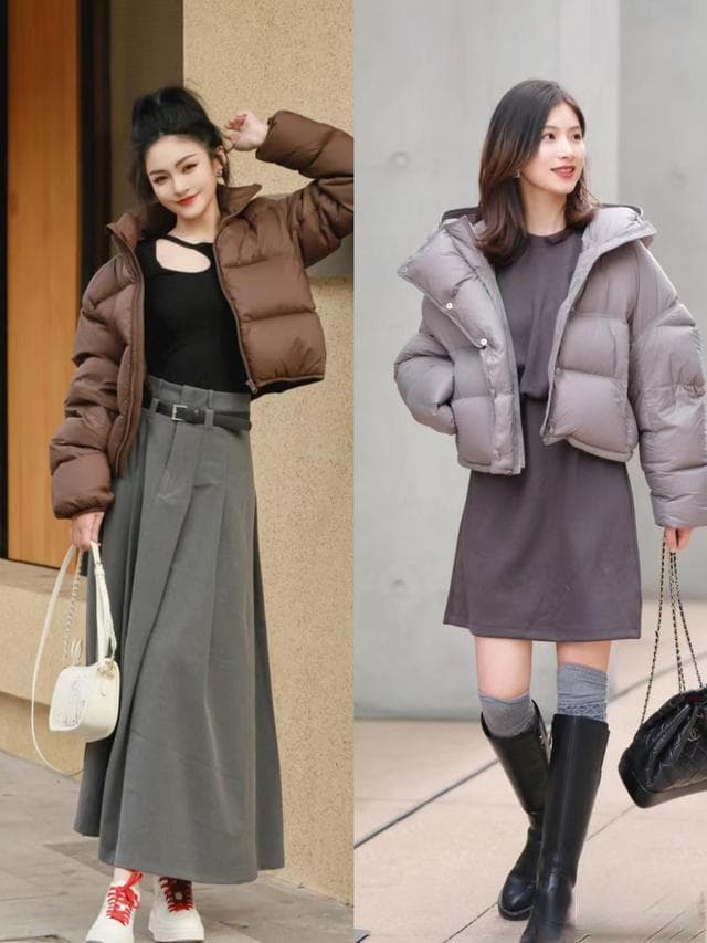 小个子女生冬季显高穿搭指南：短款外套、高腰裙和长围巾的小心机