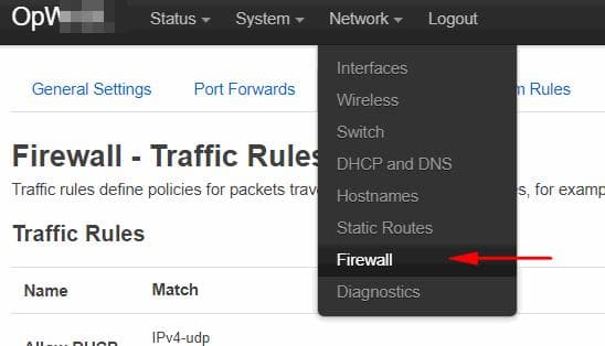 路由器防火墙配置：允许从外网访问IPv6服务及IPv4端口映射