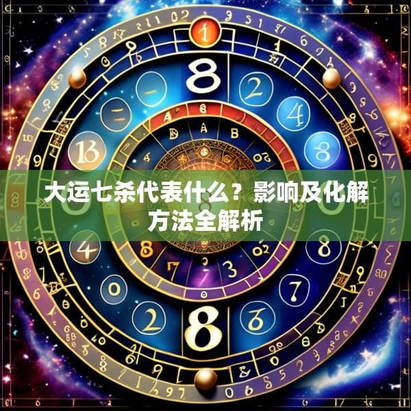 大运七杀代表什么？影响及化解方法全解析