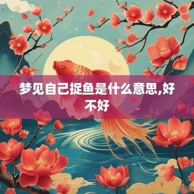 梦见自己捉鱼是什么意思,好不好