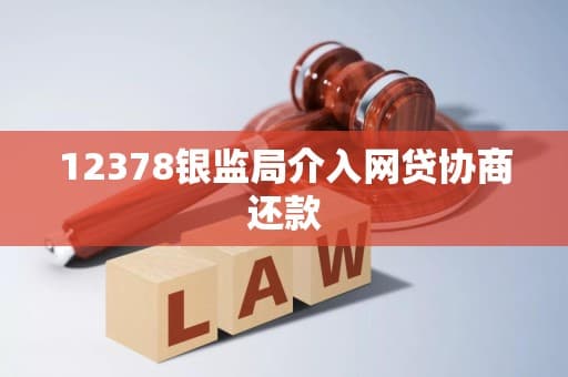 12378银监局介入网贷协商还款