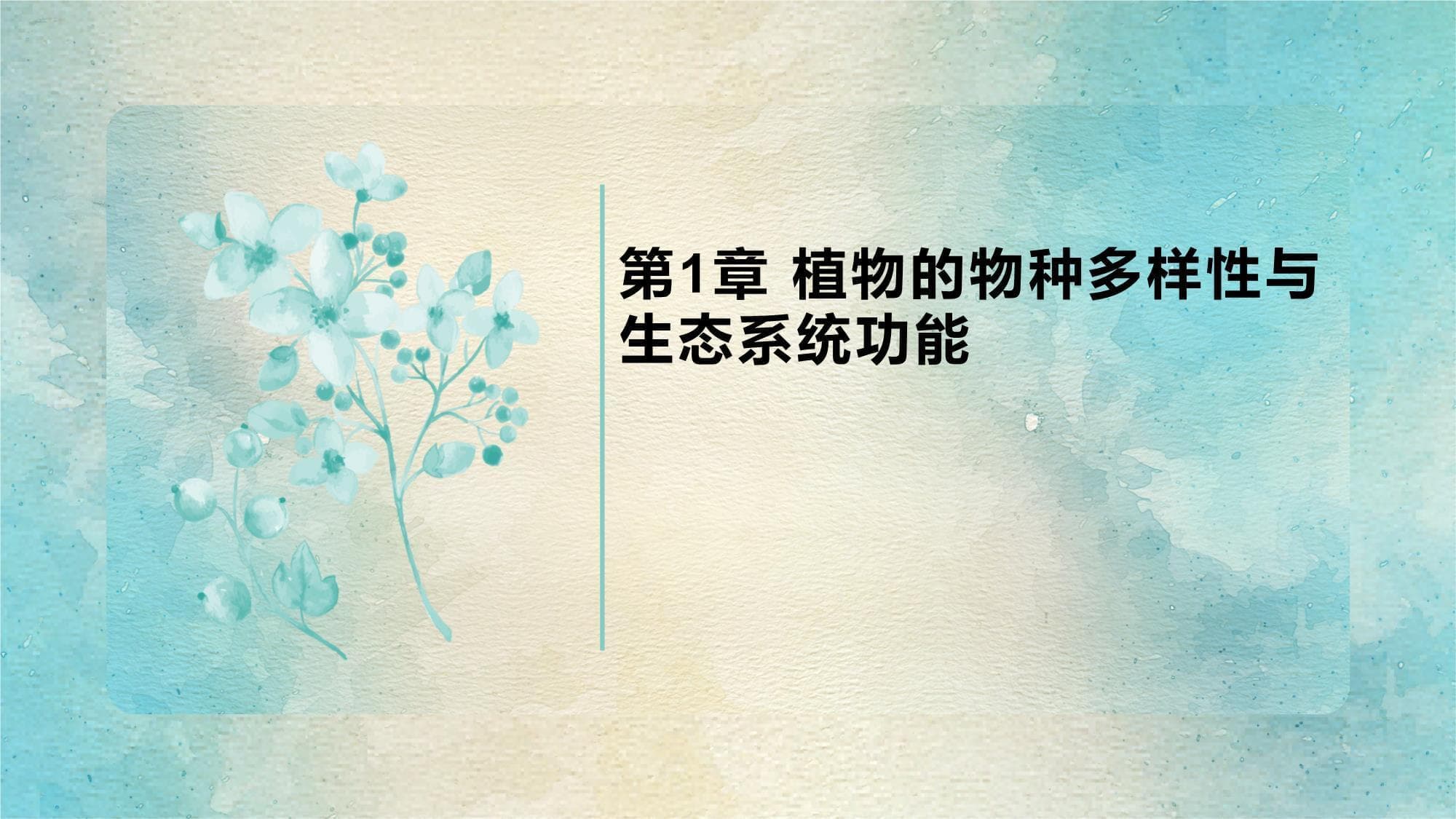 植物的物种多样性与生态系统功能