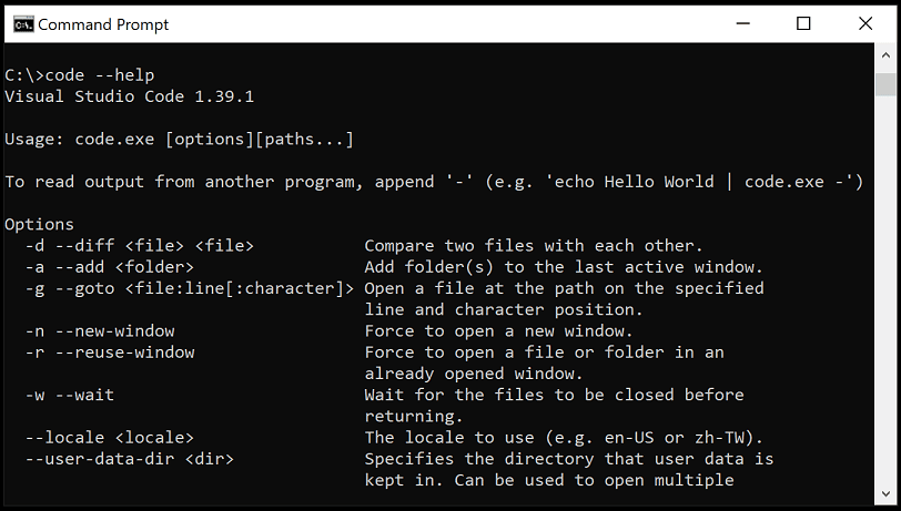 VSCode code 命令使用指南
