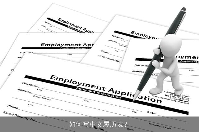 如何写中文履历表？