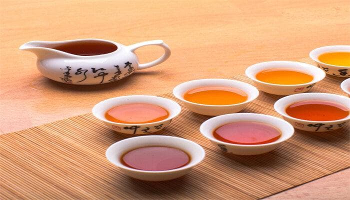 六大茶类茶汤颜色