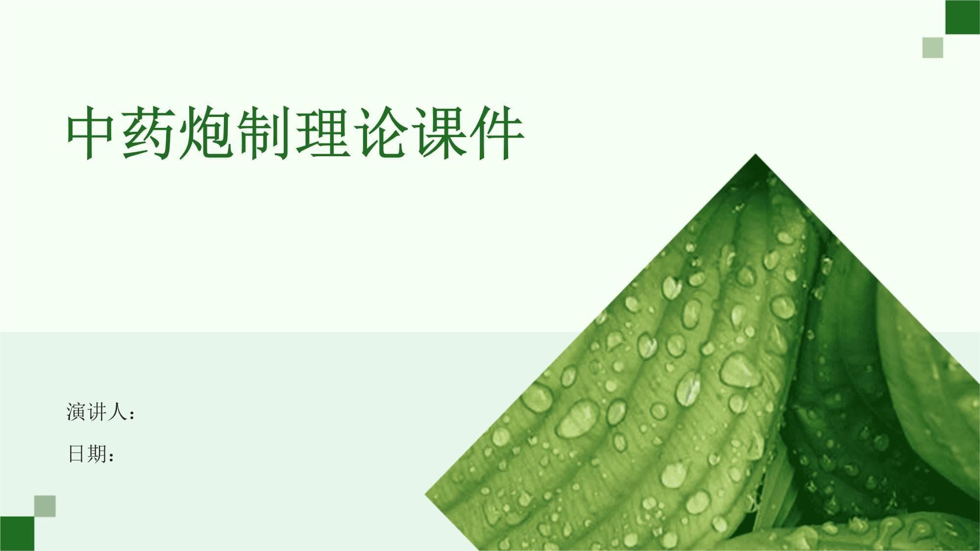 中药炮制理论课件