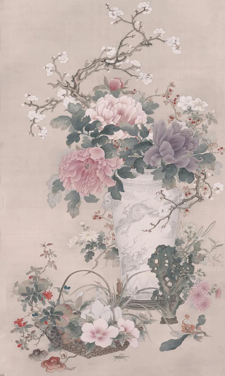 傅继英工笔花鸟画：让餐厅焕发艺术魅力