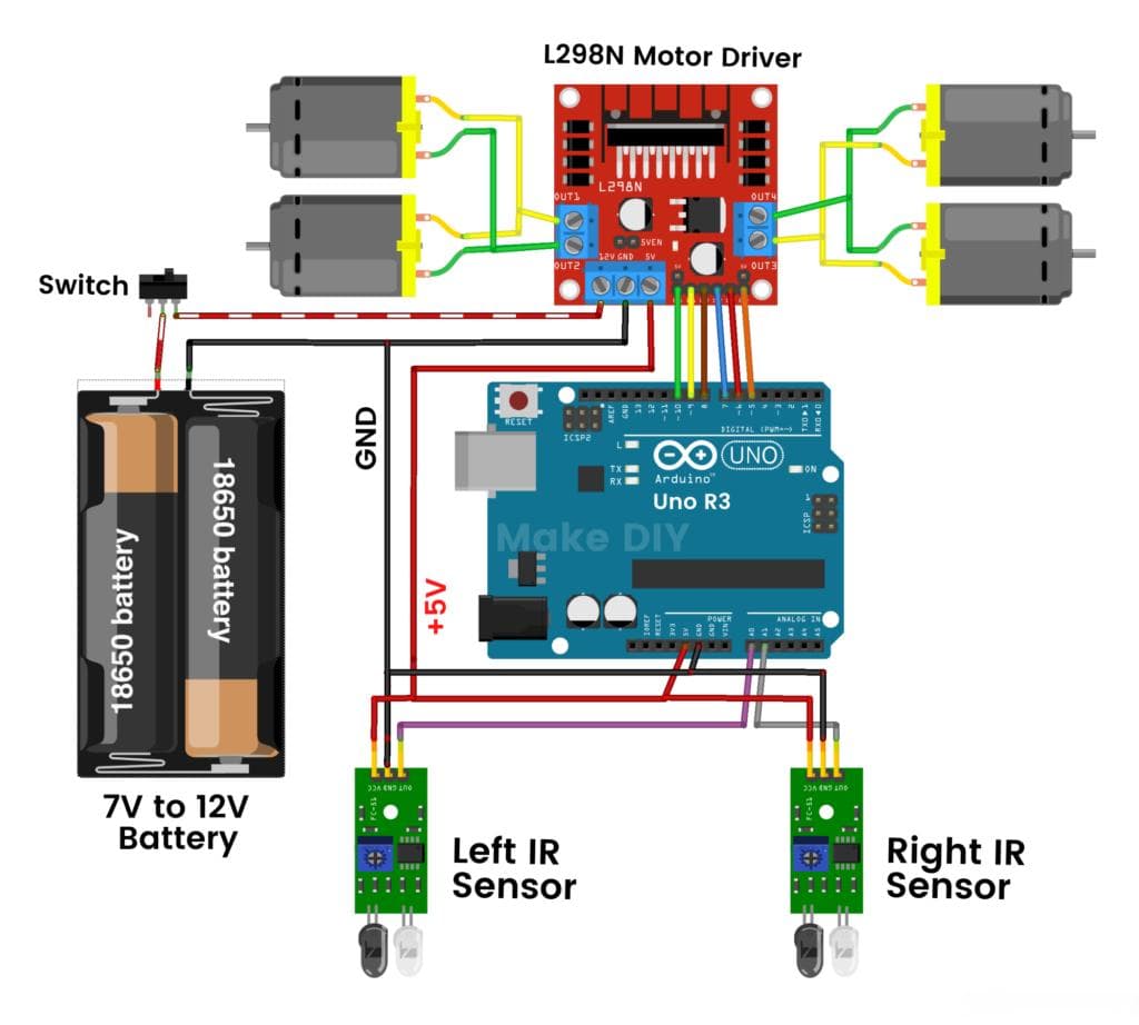 最简单的Arduino循迹小车制作教程