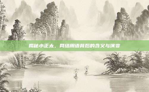 揭秘小正太，网络用语背后的含义与演变