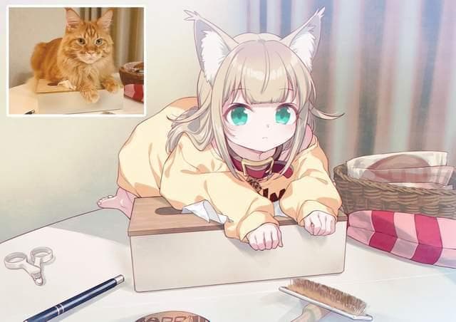 难以置信！动漫人脸竟然是按照猫脸画的，难怪有种莫名的熟悉感