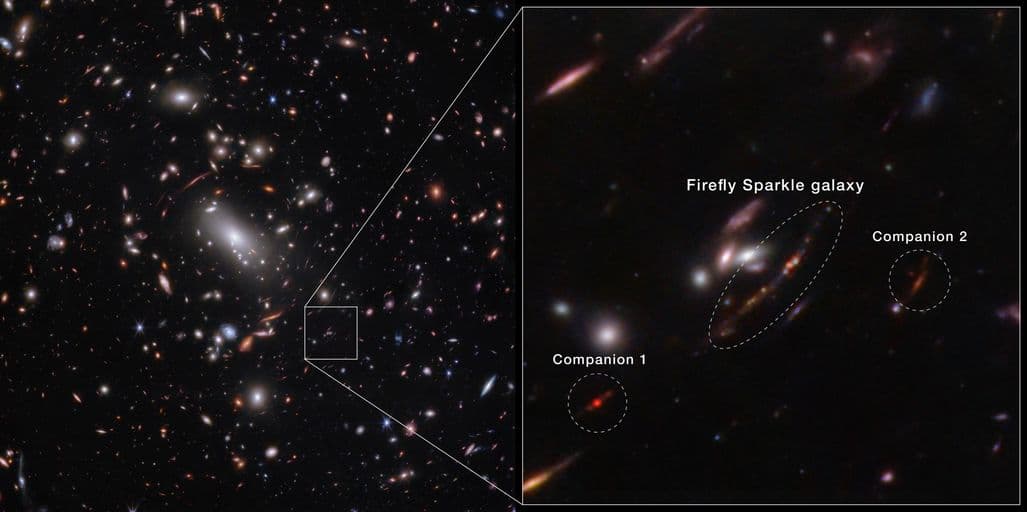 “萤火虫闪烁”星系被发现：追溯至宇宙大爆炸后 6 亿年，含 10 个明亮星团