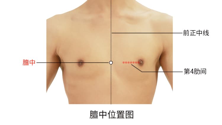 膻中穴：取穴方法、功效主治与日常保健