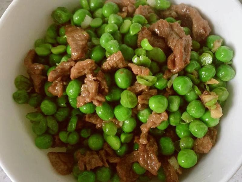 牛肉炒青豆