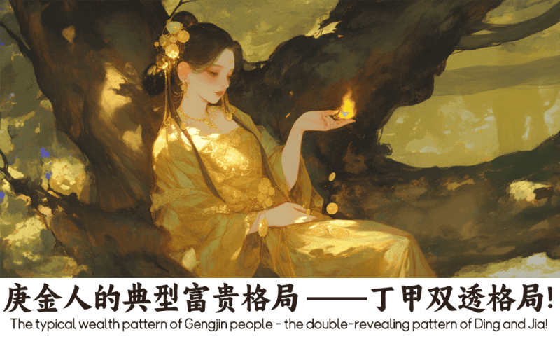 庚金人的典型富贵格局——丁甲双透格局！