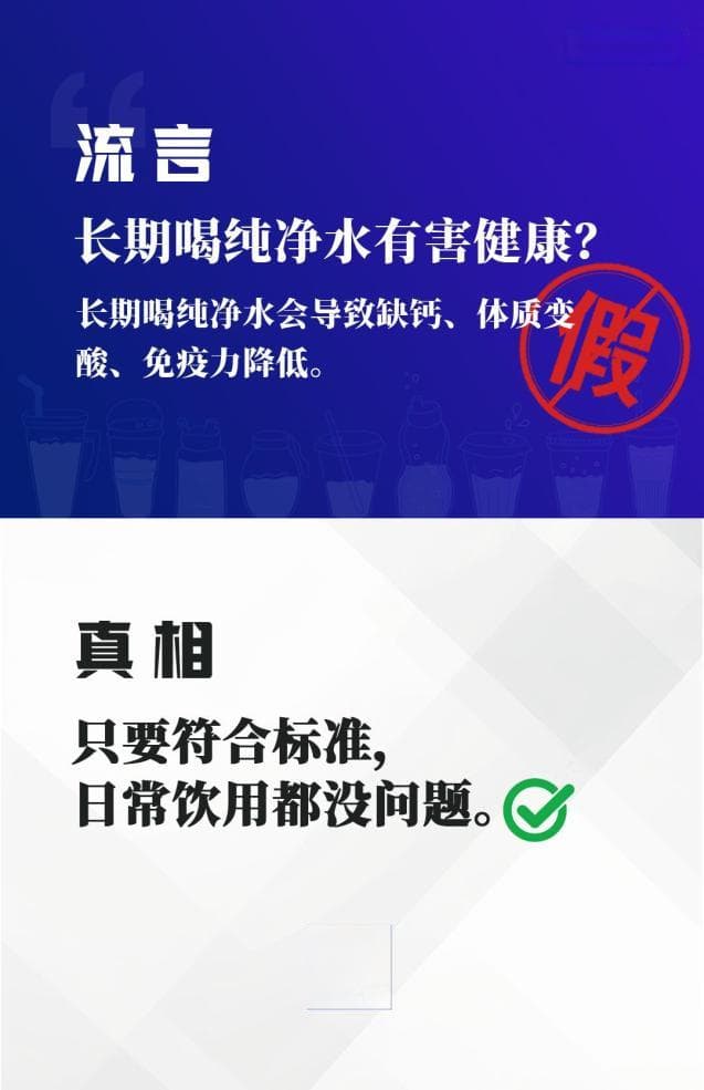 长期喝纯净水有害健康？真相是……