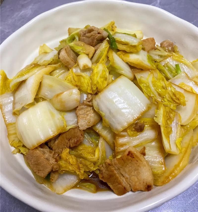 张红甫教你做五花肉炒小白菜青菜香嫩可口简单易学