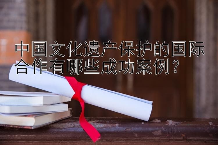 中国文化遗产保护的国际合作有哪些成功案例？