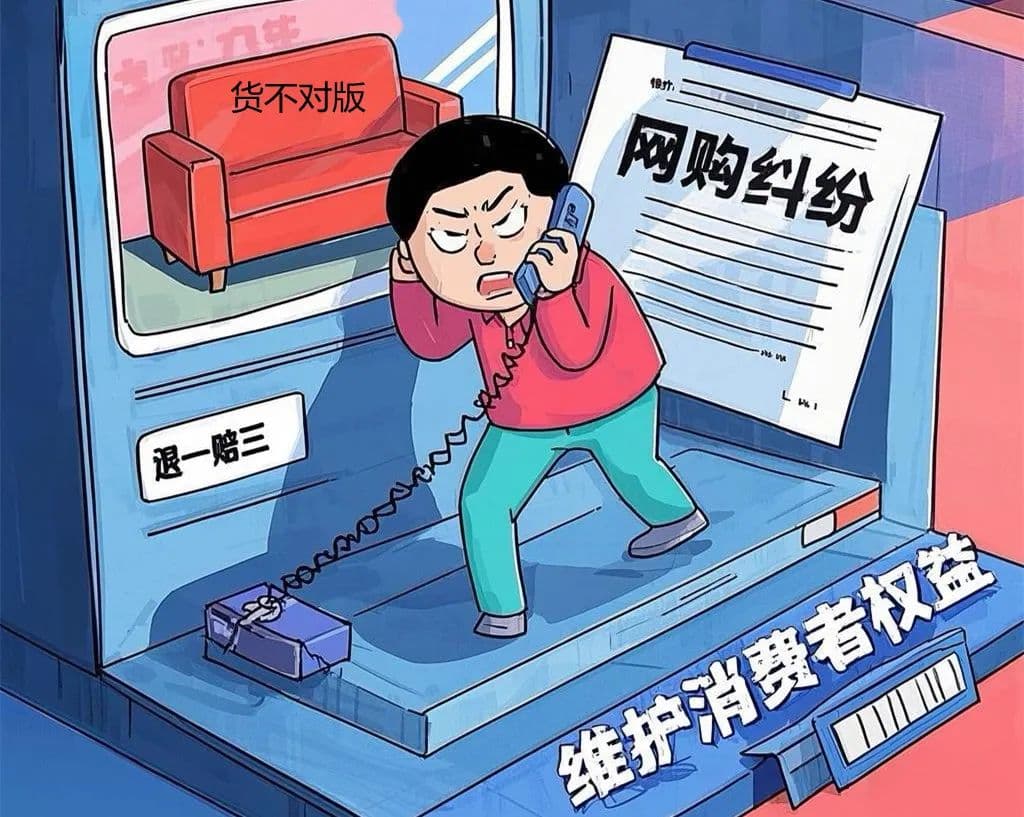 网购沙发"货不对板"？商家被判"退一赔三"