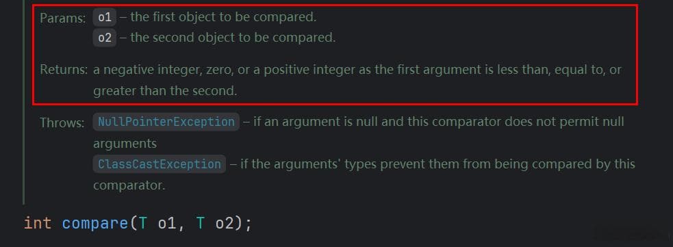 Comparator接口的compare方法详解：参数、返回值及应用场景