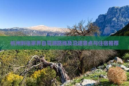 杭州到张家界自驾游路线及沿途景点与住宿推荐