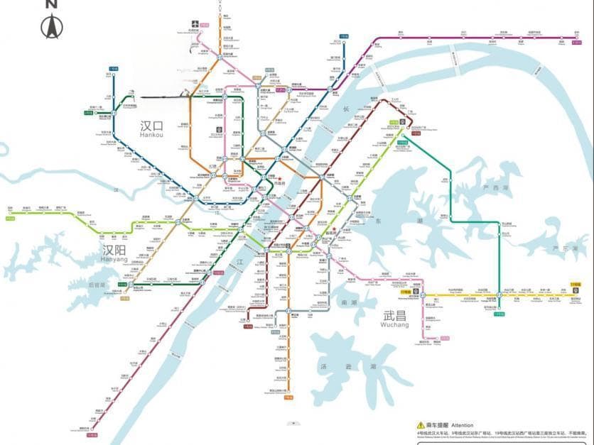 武汉地铁线路图2024高清版+武汉地铁时间表2024