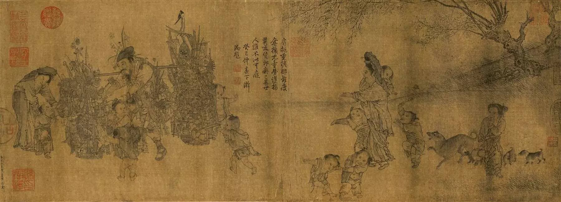 南宋名画赏析 | 货郎游人间——李嵩《货郎图》