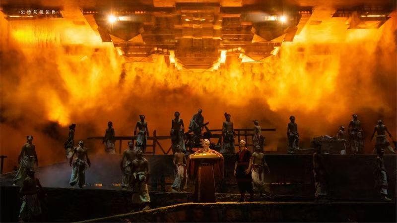超大型秦文化主题演艺《赳赳大秦》在西安公演