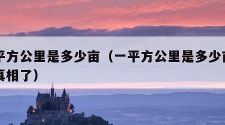 一平方公里等于多少亩？详细换算方法与实例解析