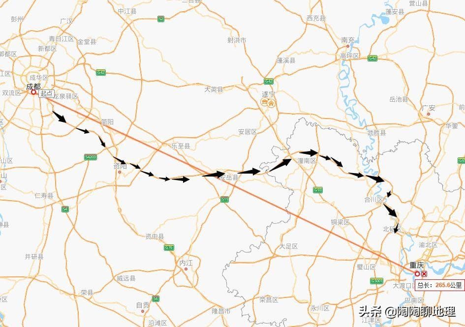 成都开车到重庆主要有6条线路，其中4条为高速，你经常走哪一条？