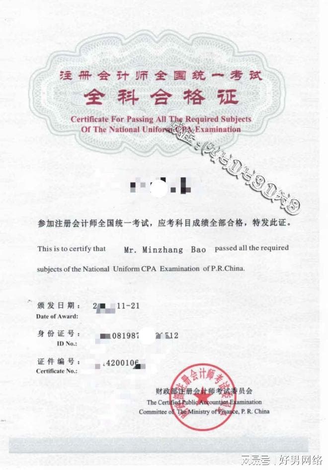 财会领域的权威认证：注册会计师全科合格证与专业阶段考试合格证