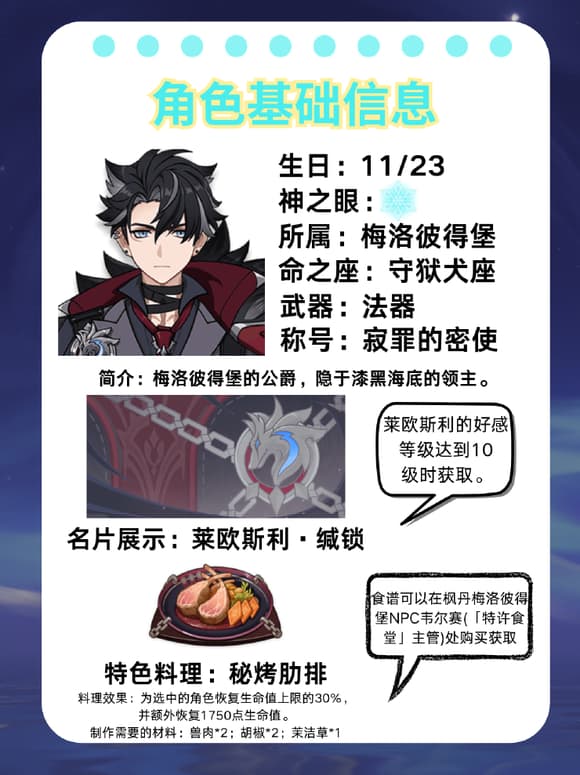 原神5.4版本莱欧斯利角色培养攻略
