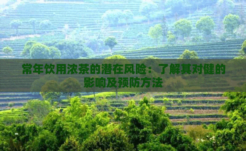 常年饮用浓茶的潜在风险：了解其对健康的影响及预防方法