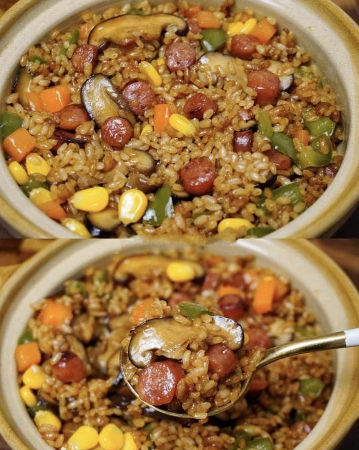 电饭煲腊肠焖饭：厨房小白也能做出的美味