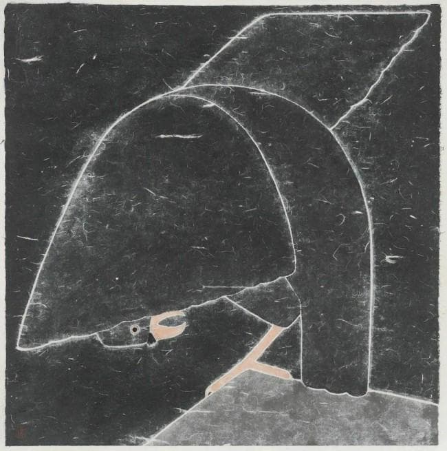 刘琦·水墨画丨在幕布般的黑色背景中，刻画神异感的“动物肖像”
