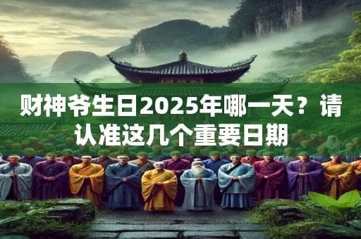 财神爷生日2025年哪一天？请认准这几个重要日期