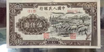 第一套人民币五千元牧羊图：稀世珍品的收藏价值与市场行情