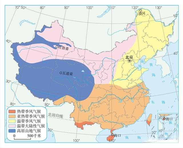 中国18座城市气温曲线图、降水柱状图及气候类型、气候特点分析