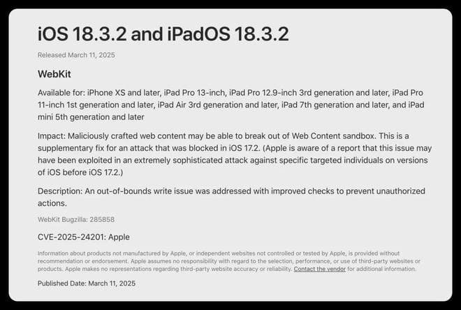 iOS 18.3.2 更新：修复漏洞但自动开启AI引发争议