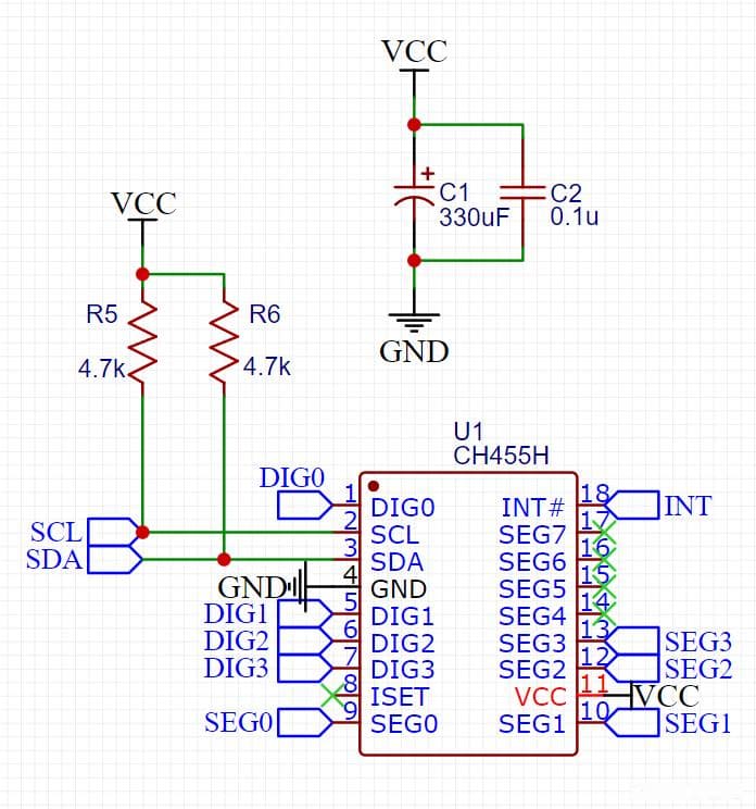 STM32F407基于沁恒CH455芯片的矩阵键盘扫描程序设计